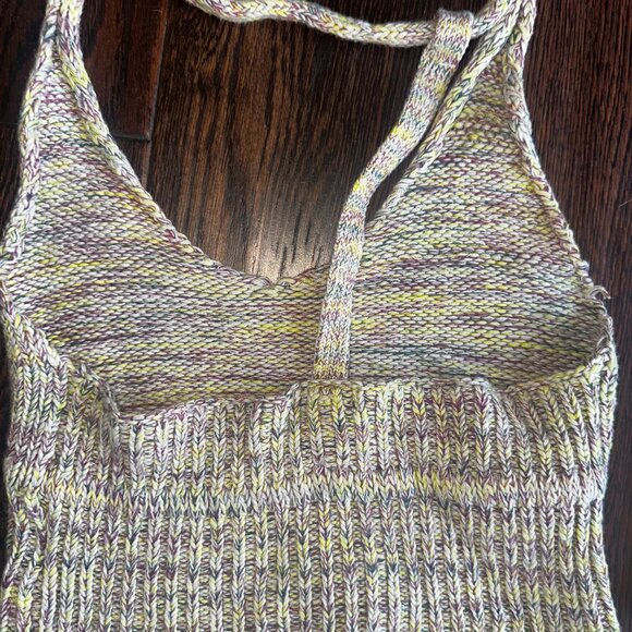 Ecote Hand-Knit Multicolor Racerback Crop Top - Picture 2 of 4